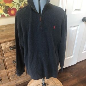 POLO Ralph Lauren Sweater Quarter Zipper Gray  XL